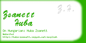 zsanett huba business card